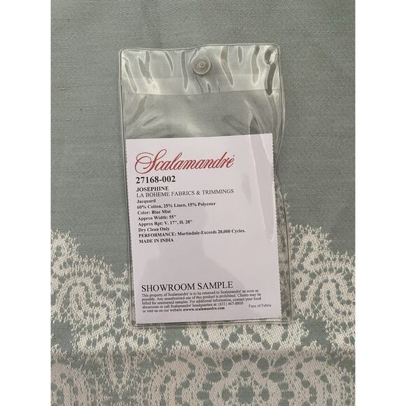 4 Scalamandre Aqua Colorway Luxury Brocade Medium Weight Fabric Samples - Picture 6 of 11